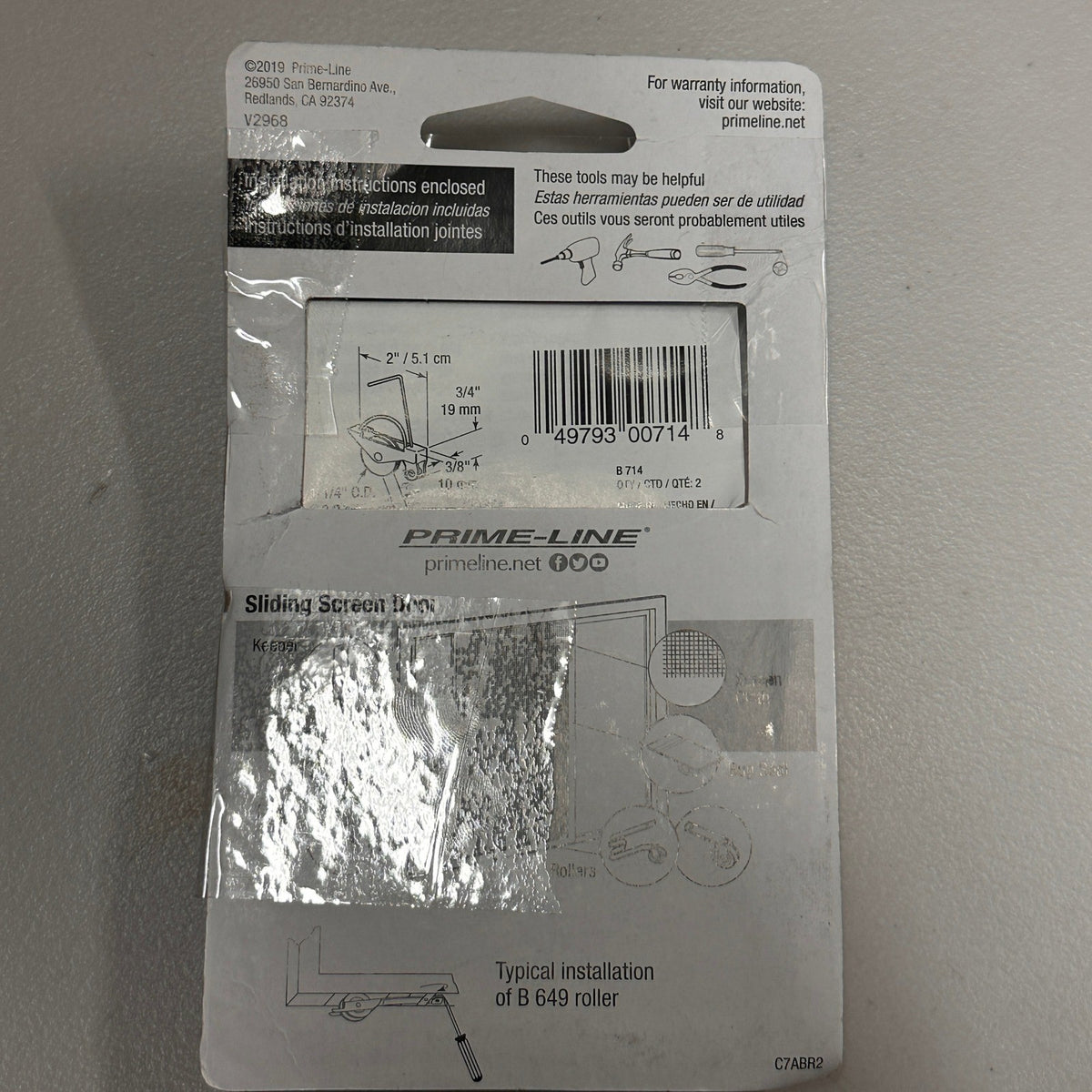 Pack of 2 Prime-Line B 714 1-1/4 In. Sliding Screen Door Tension Spring with C