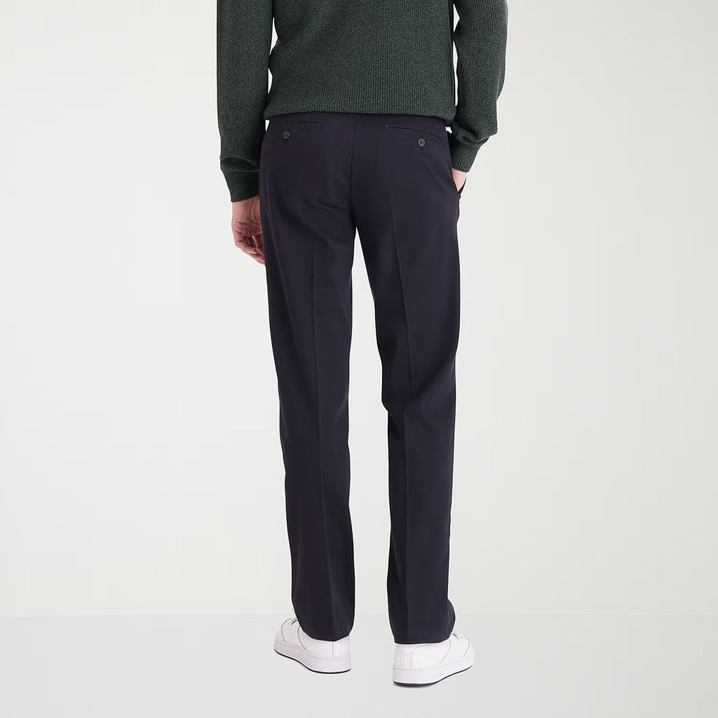 NWT Dockers Easy Khaki Mens 33x30 Navy Straight Fit Flat Front Pants