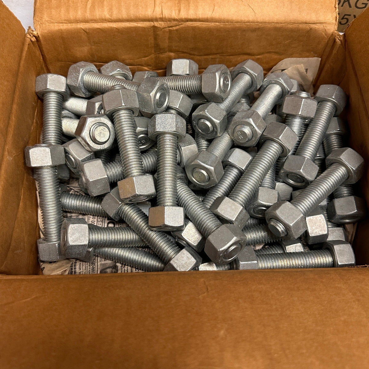 Pack of 42 Highland Threads 3/4-10 x 4-1/4 B7 Full Thread Stud w/ 2 2H Nuts Zinc