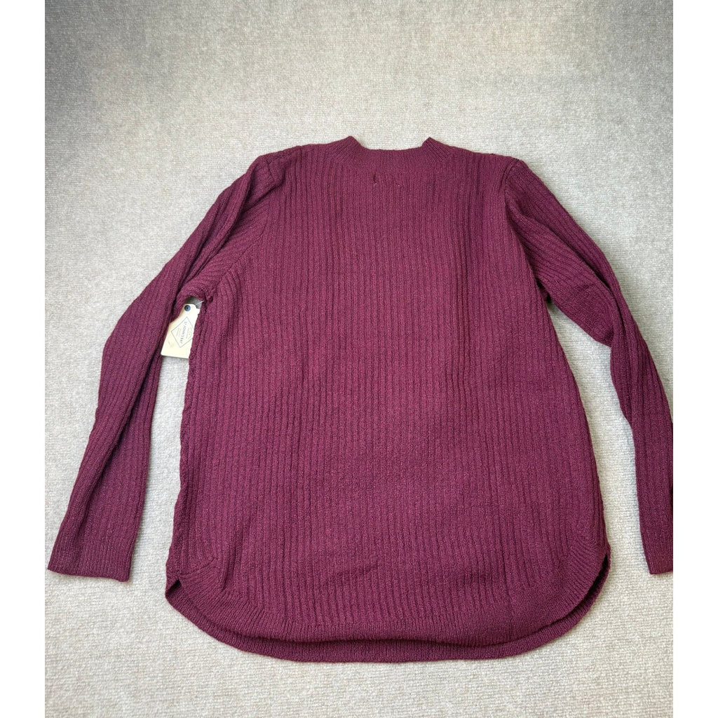 MSRP $38 St. John's Bay Womens XXL Deep Ruby Crew Neck Pullover Sweater Long S