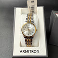 MSRP $65 Armitron 75/5304TTB Women's Two Tone Bracelet Quartz Watch New Batter