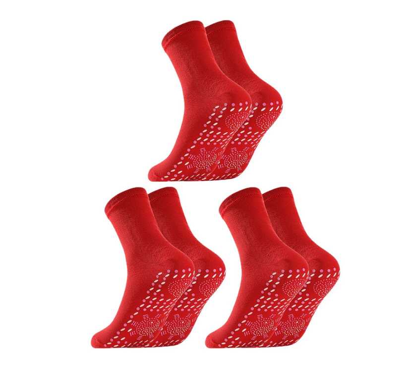 3 Pair Tourmaline Thermal Comfort Massage Texture Self-Heating Socks Please DM