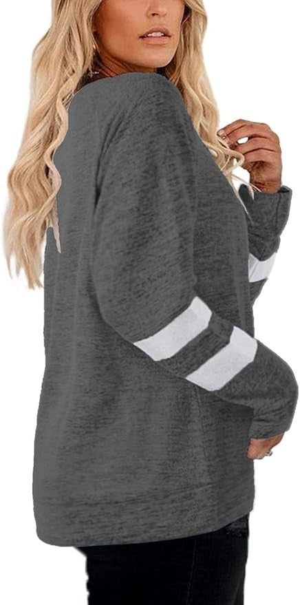 DOLNINE Women's Plus Size 16W-18W Long Sleeve Crewneck Sweatshirt Oversized Tuni