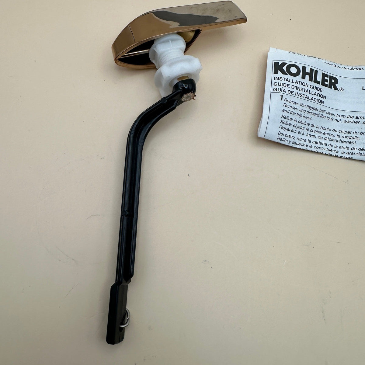 Kohler 9380-L-RGD Wellworth Left-hand Trip Lever, Vibrant Polished Rose Gold