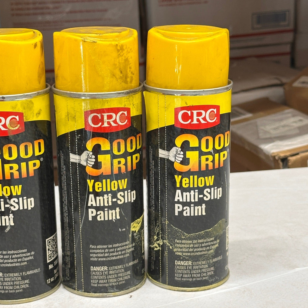 Lot of 4 CRC 18025 Good Grip Yellow Anti-Slip Paint 12 Oz