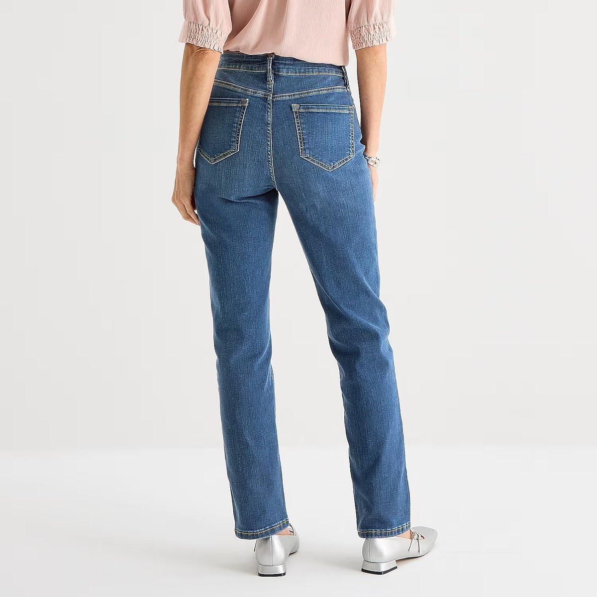 MSRP $54 Liz Claiborne Lana Womens 10 Kensington Wash High Rise Jean Straight