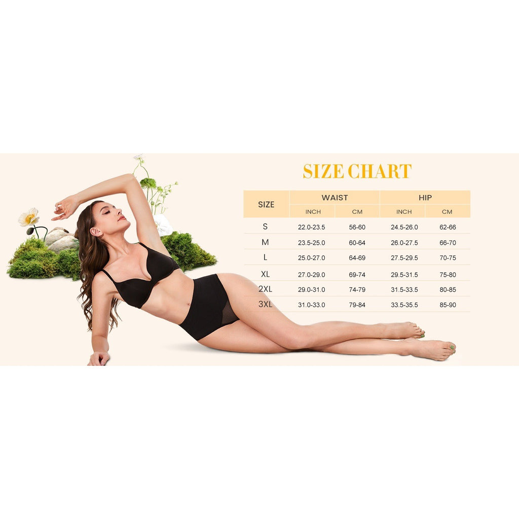 SIMIYA Women's 2XL Black Tummy Control Firm Stomach Shapewear Thong Underwear