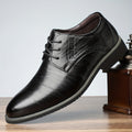 Santimon Mens US 6.5 Black Dress Shoes Fashion Oxford Leather Lace up Classic Mo
