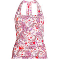 Lands' End Women's 2-8 LONG Square Neck Halter Tankini Top Swimsuit Lily Floral