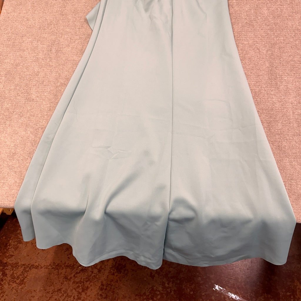 MSRP $130 DJ Jaz Womens 8 Sage Sweetheart Neck Short Sleeve Evening Gown