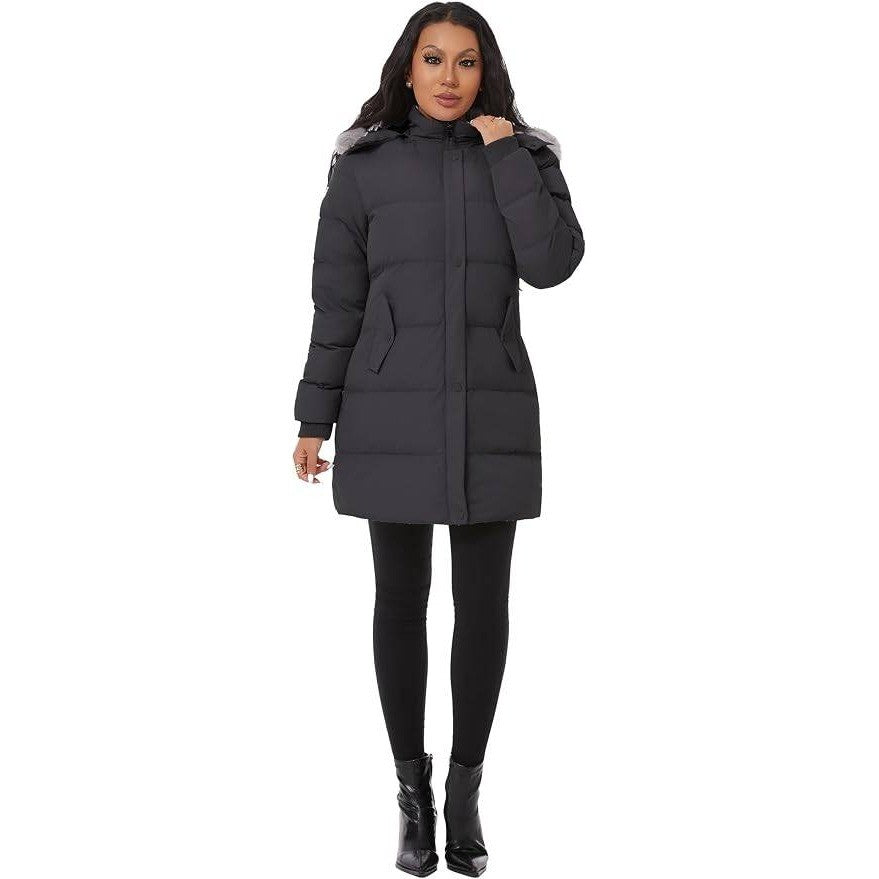 MSRP $58 Oelise Women's 2XL Winter Thicken Puffer Coat Warm Snow Jacket