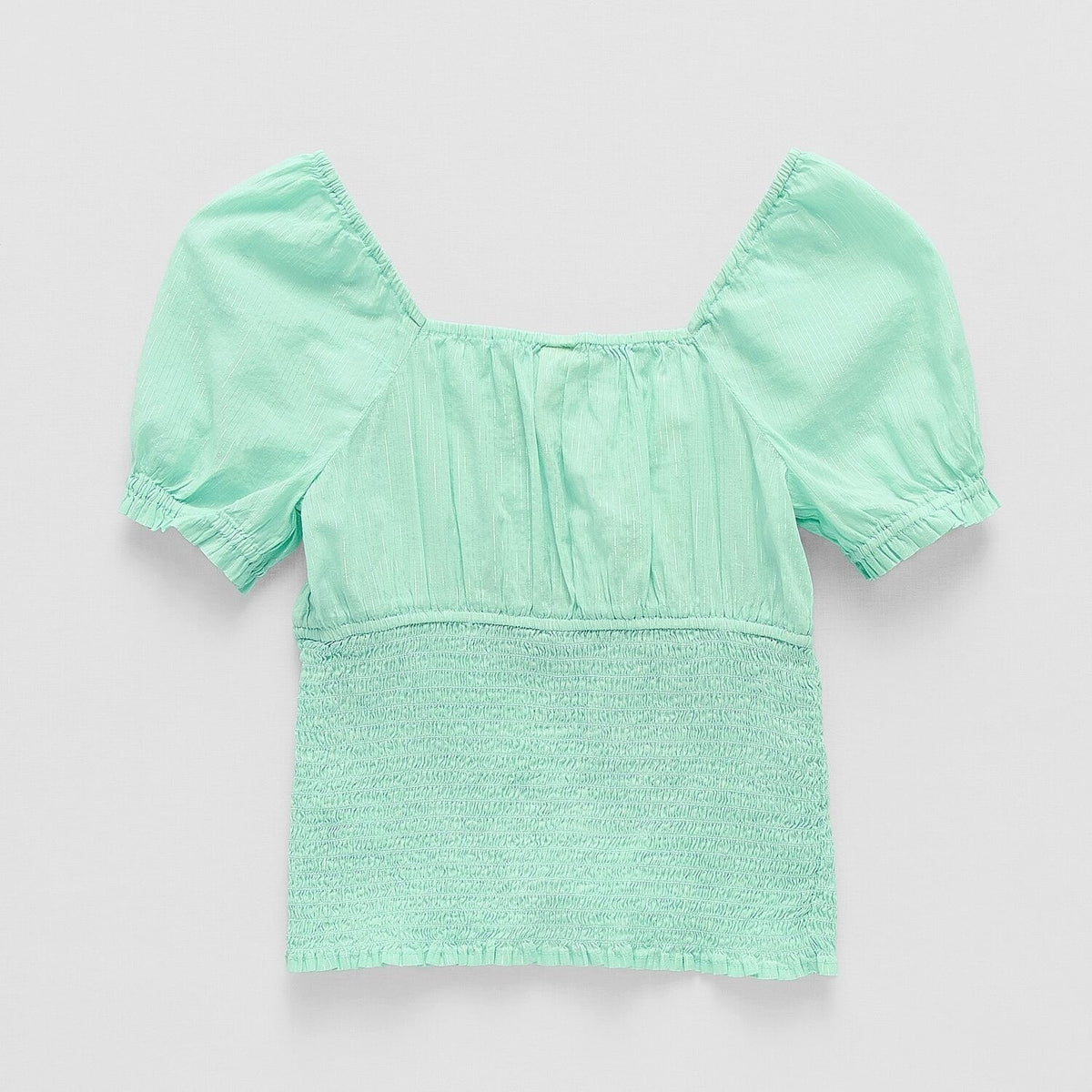 MSRP $24 Thereabouts Kids Girls M 10/12 Brook Green Short Sleeve Blouse Square