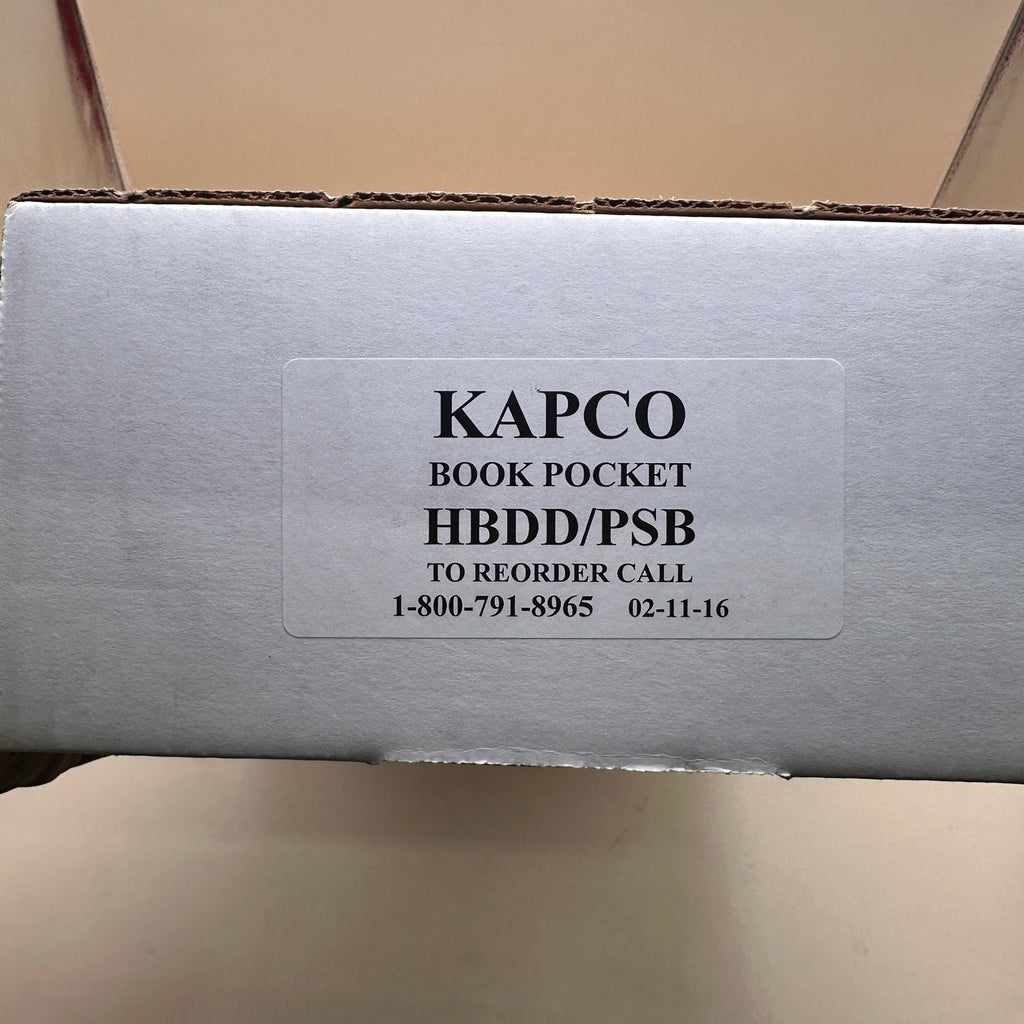 Pack of 500 Kapco High Back Peel and Press Date Due Library Pocket with Grid 3