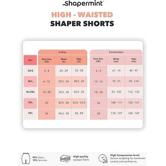 MSRP $27 SHAPERMINT 55021 Womens XL/2XL Nude Shapewear High-Waisted Shap