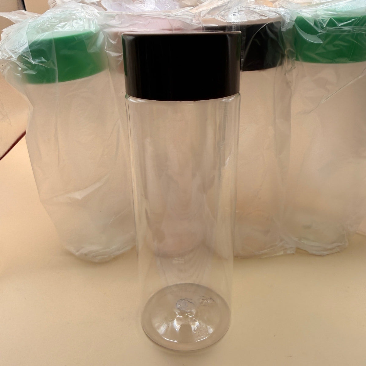 Set of 16 FARQAN Sensory Bottles with Lids 13.5 oz Leakproof Clear Plastic Reus