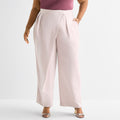 MSRP $80 Ashley Graham Womens 14W Hushed Violet Wide Leg Mid Rise Trouser Pants