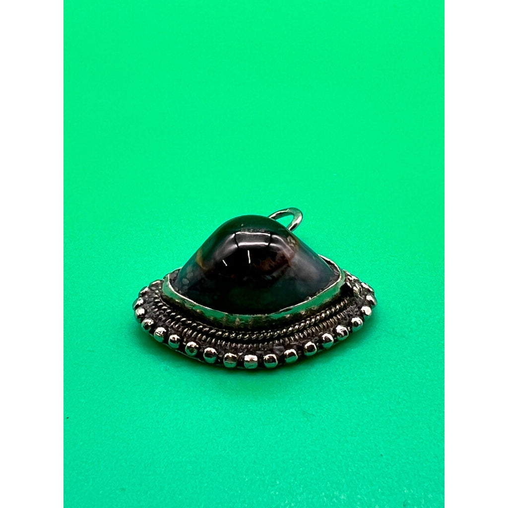 Vintage Natural Black Stone Pendant Jewelry