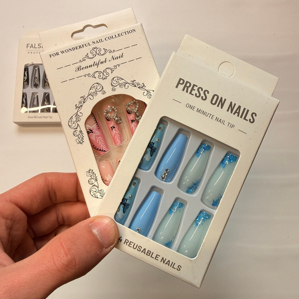 Lot of 10 Pack of 24 New False Press On Nails Assorted Designs and Colors №N27