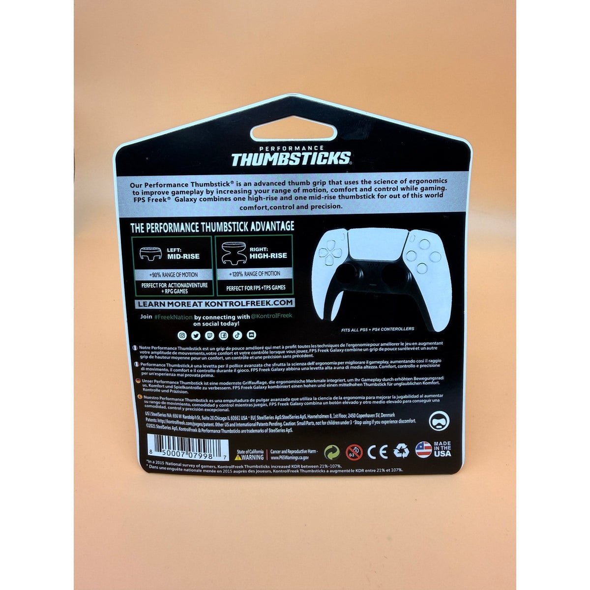 Performance Thumbsticks 1 High-Rise, 1 Mid-Rise for PS4/PS5 Controllers