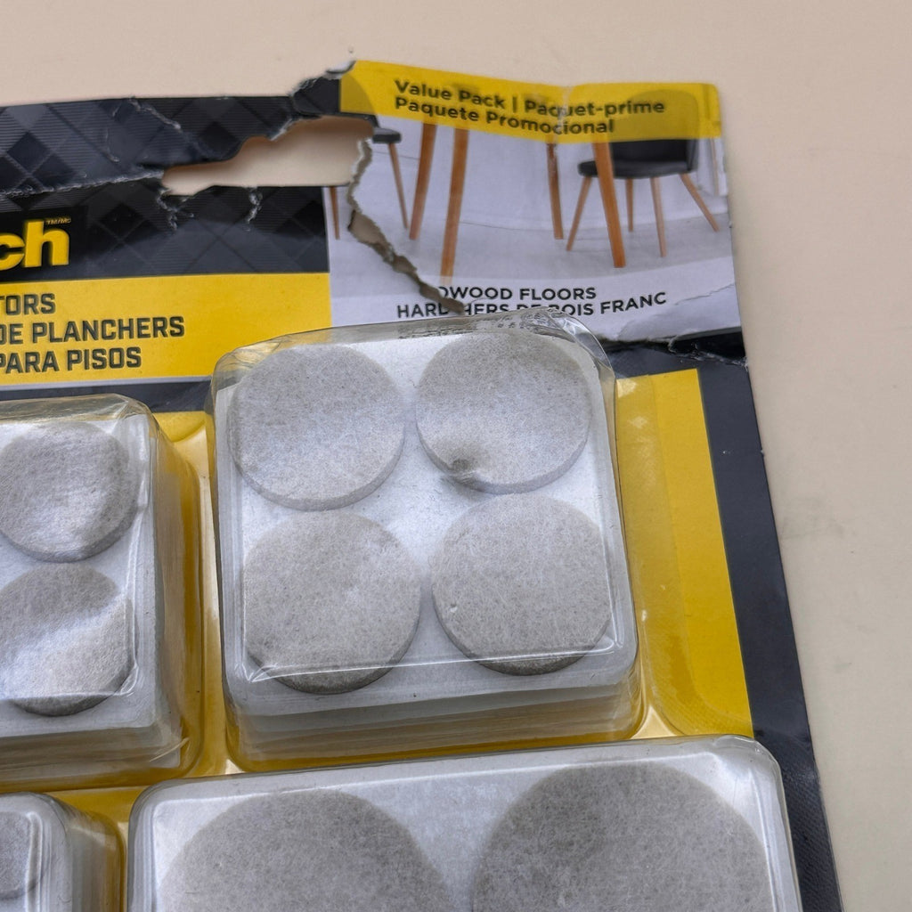 Scotch Felt Pads 162pcs Beige, Felt Furniture Pads for Protecting Hardwood Floo