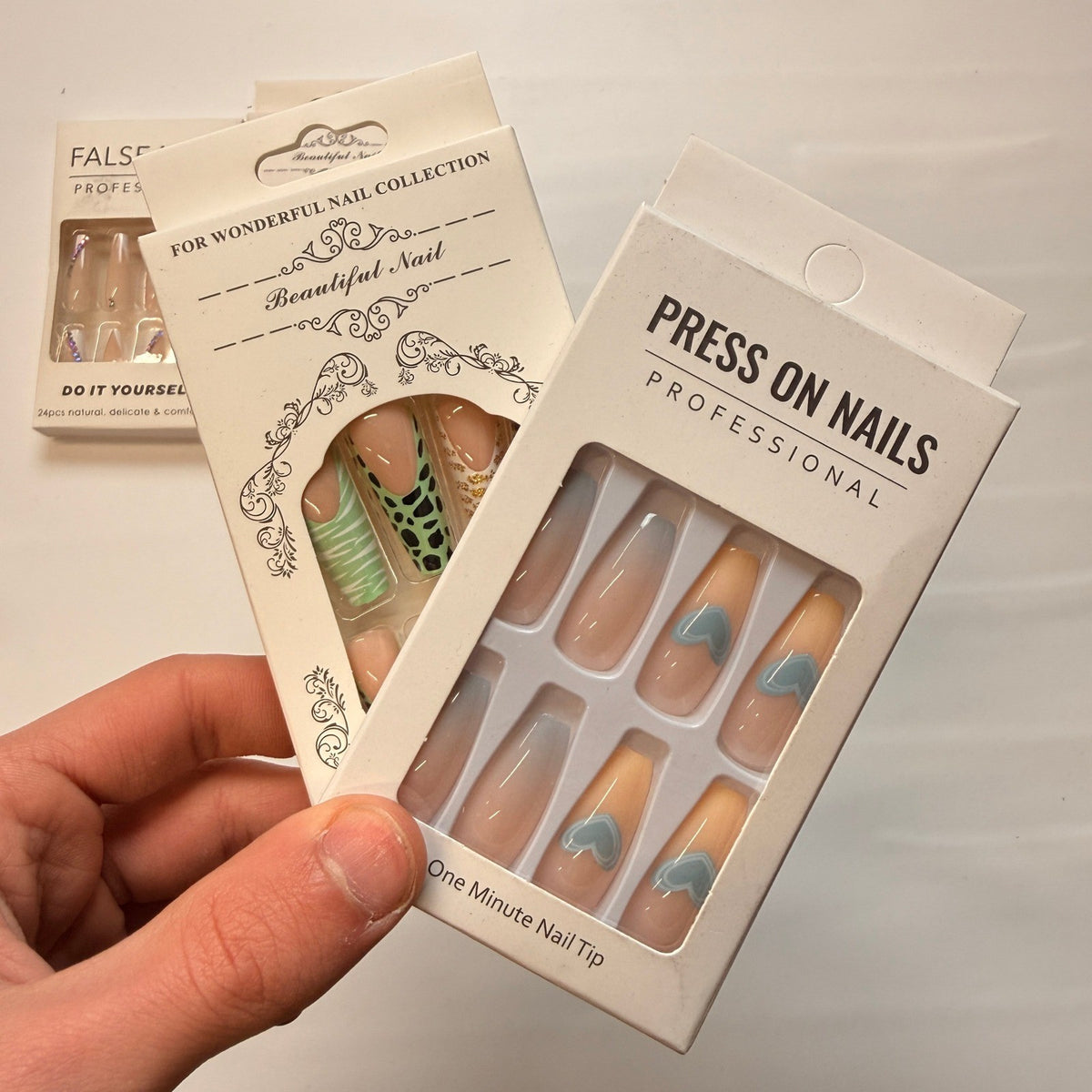 Lot of 10 Pack of 24 New False Press On Nails Assorted Designs and Colors №N23