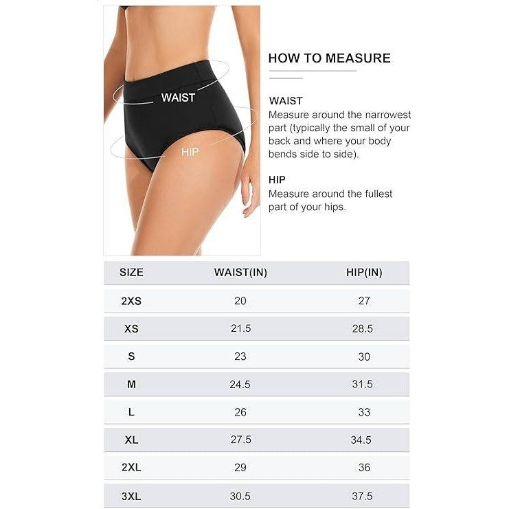 MSRP $26 OVRUNS Women's S Black Period Swimwear Leakproof Bikini Brief Bottoms