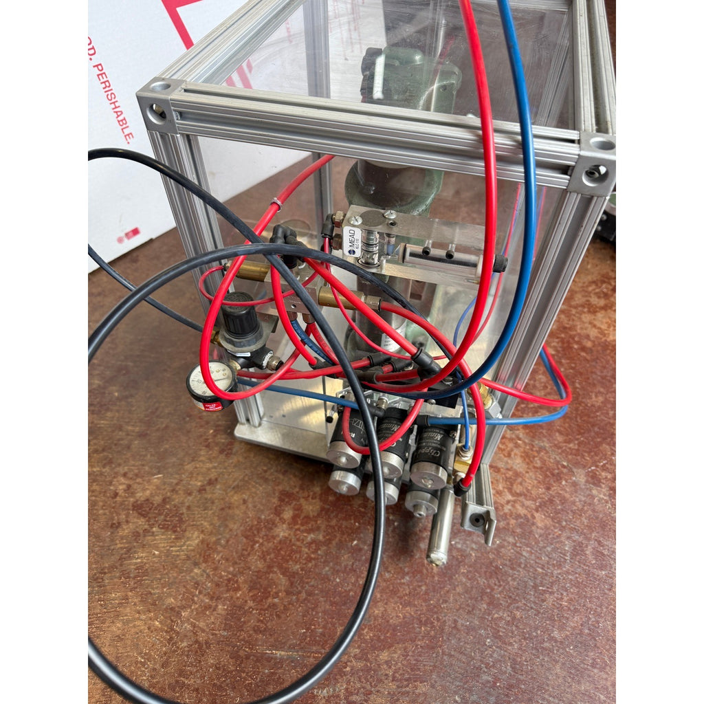 GT Development Pneumatic Benchtop Press Bimba Cylinder Clippard Safety Enclosure