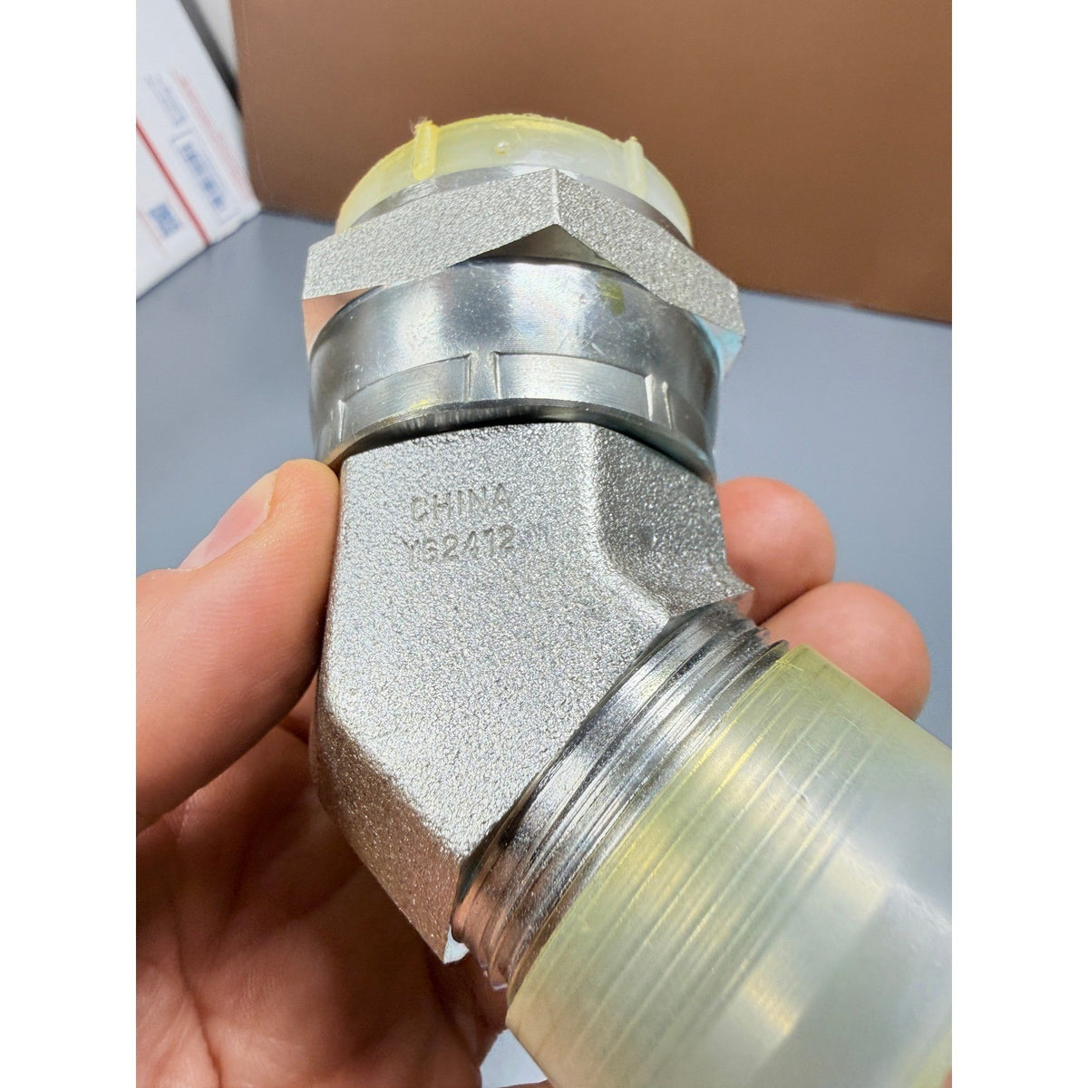 Brennan 6502-20-20 45° Elbow, 1-1/4" Male 37° JIC x 1-1/4" Female 37° JIC Swivel