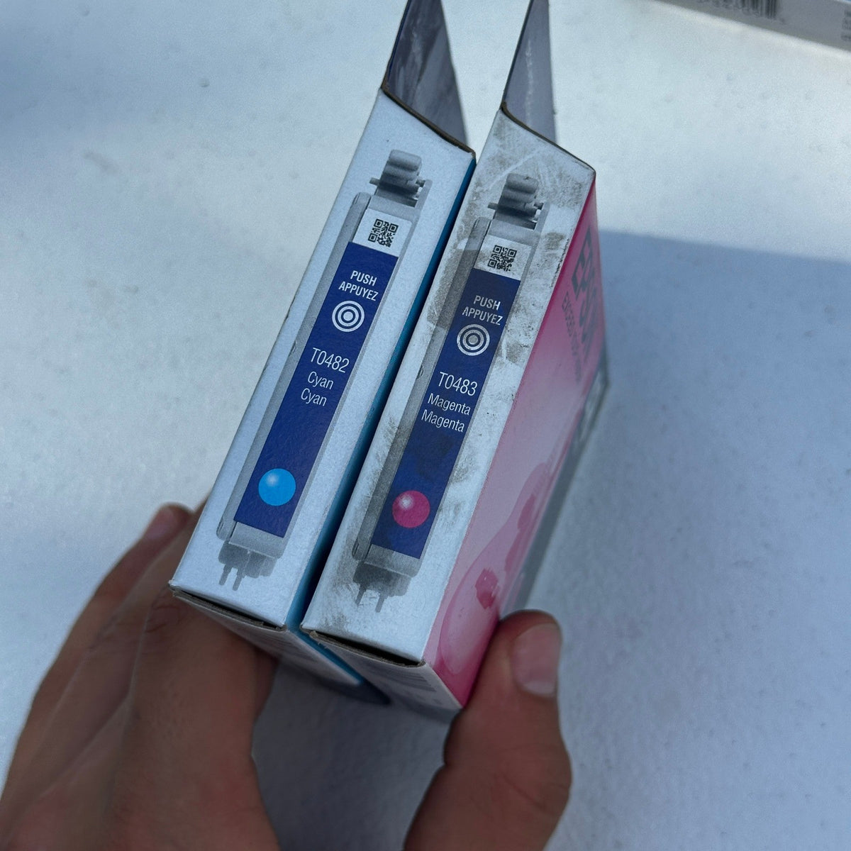 Set of 4 Epson 48 T048220 Cyan & T048320 Magenta Ink Cartridge EXP 01/22, 11/22