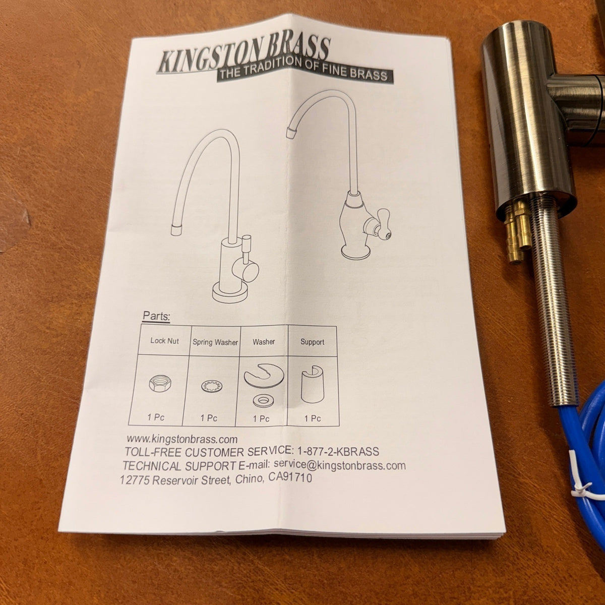 Kingston Brass KSAG8193DL Antique Brass RO Water Filtration Faucet Air Gap