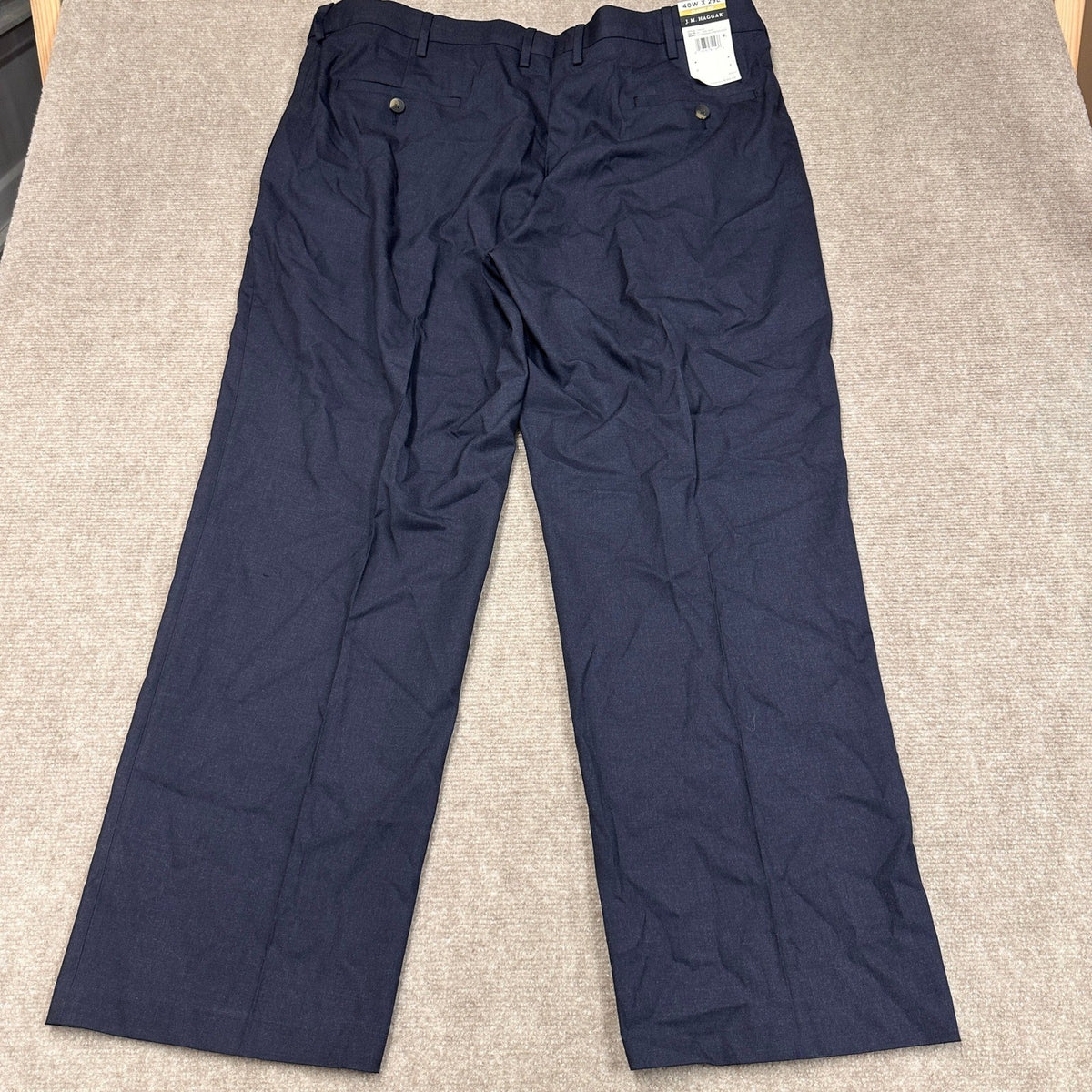 MSRP $100 J.M. Haggar HY00182 Men Classic Fit 40x29 Dark Navy Suit Pants Premium