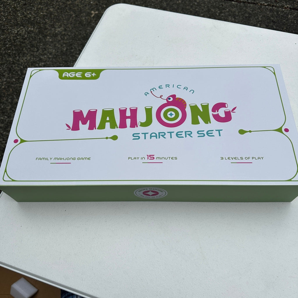 Virora Mahjong Mini Mahjong Set for Kids & Beginners, Green Portable Travel Mah