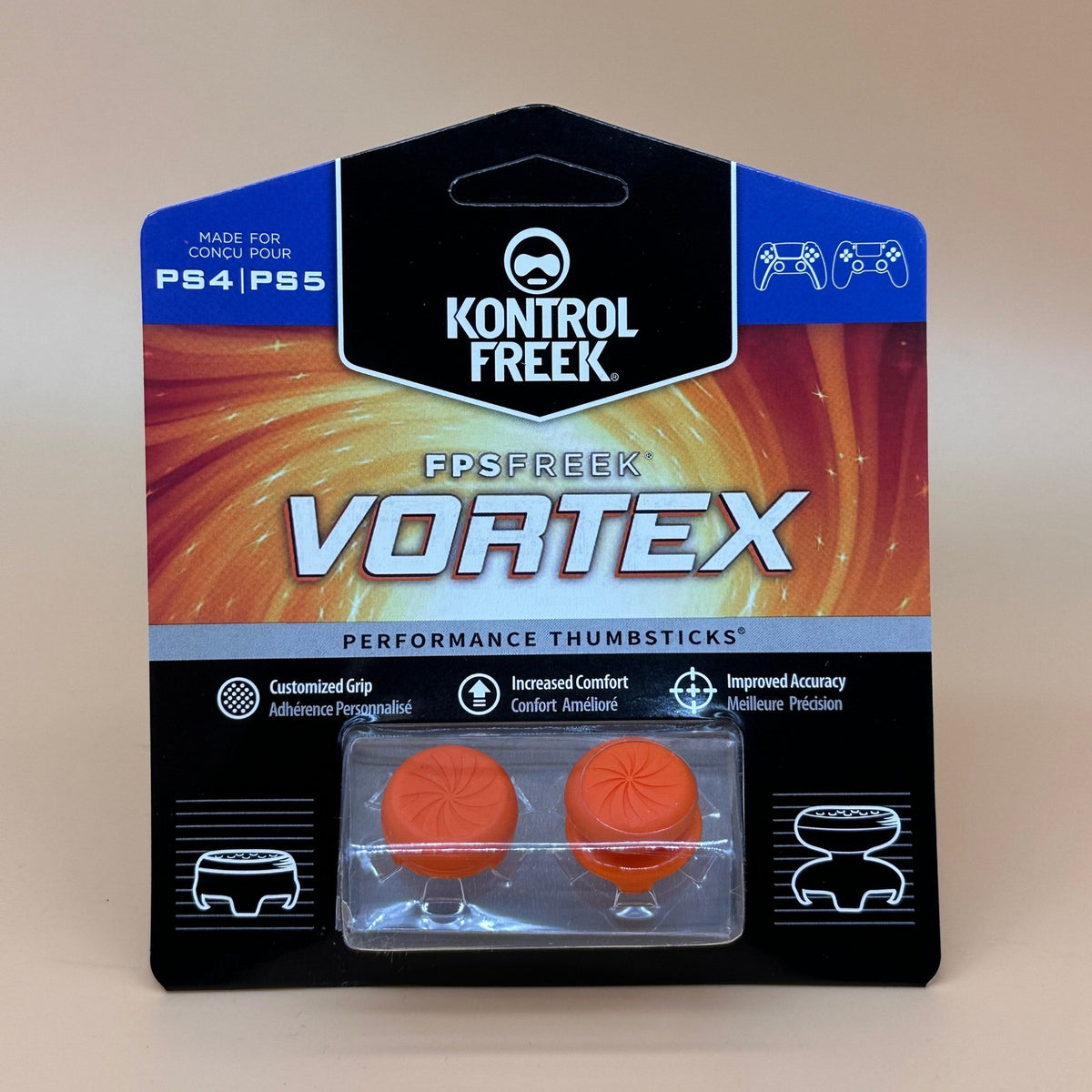 Performance Thumbsticks 1 High-Rise, 1 Mid-Rise Orange for PS4/PS5 Controllers