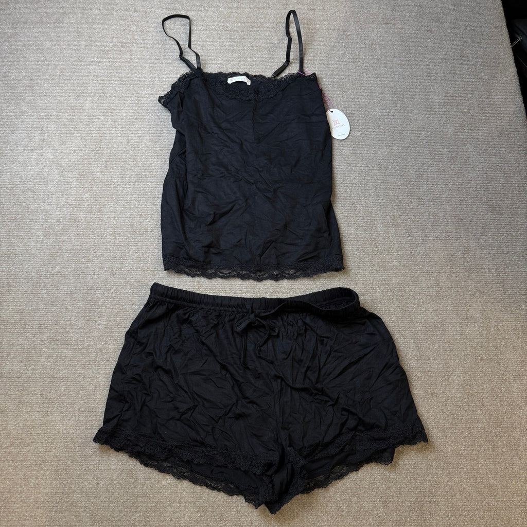 MSRP $20 Avidlove Women's M Lace Trim Cami Modal Pajama Set 2 Piece Sexy Pj Se
