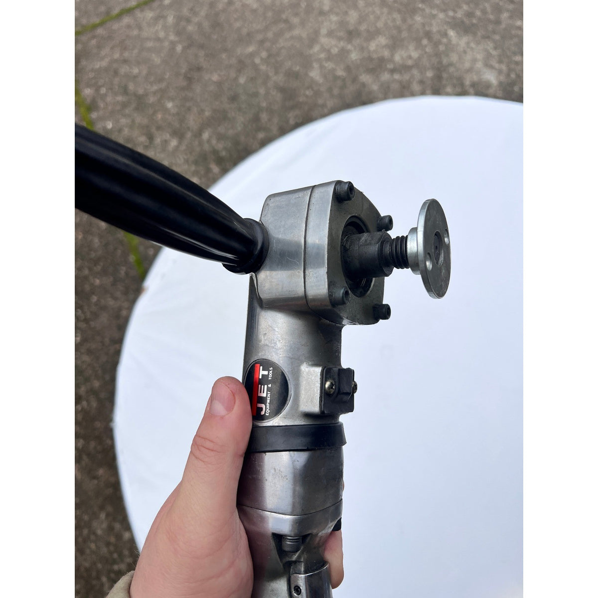 JET JSG-0470, 7" Angle Sander 4500 RPM 90 PSI with Defect Left Handle Socket