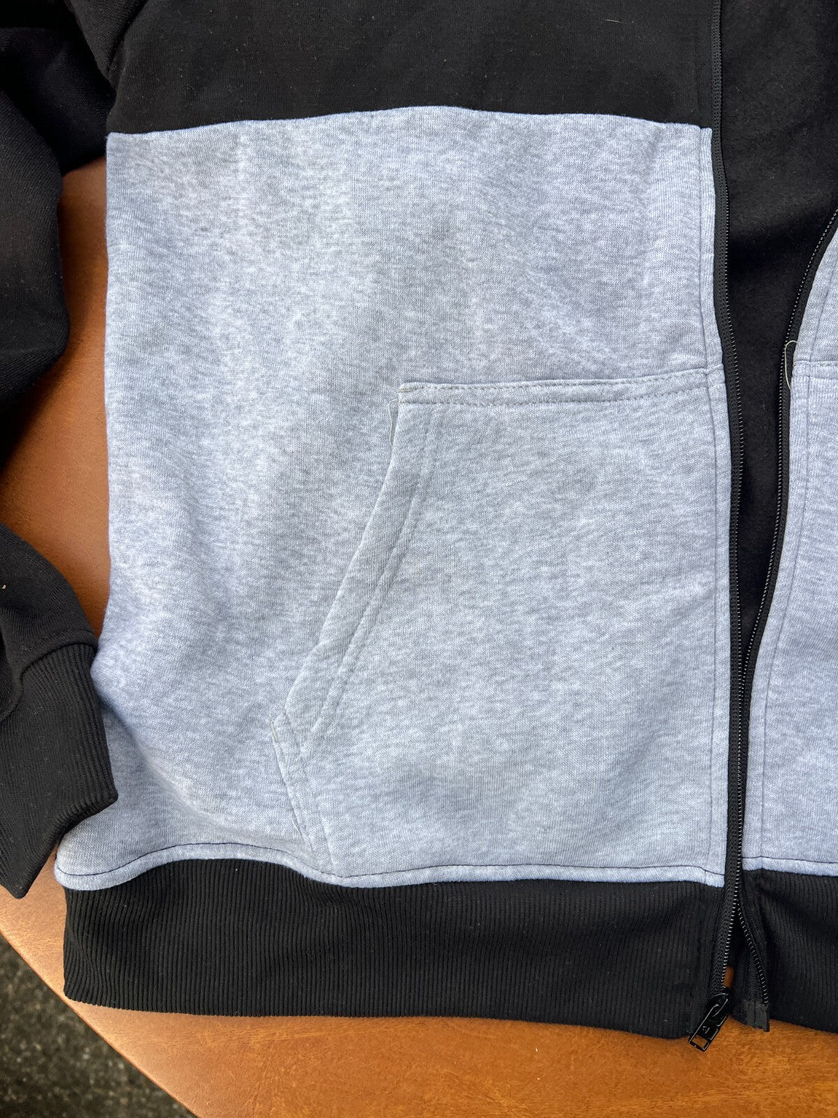 Southpole Men's XL Full Zip Fleece Hoodie Black & Gray #168