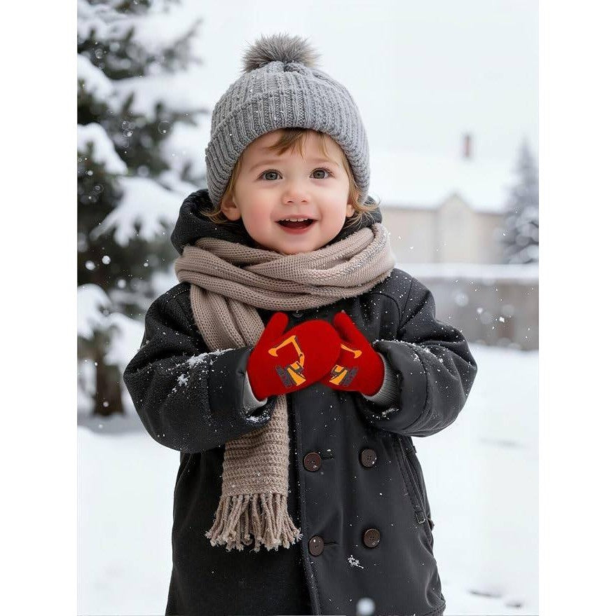 Cooraby 6 Pairs Toddler 1-3T Magic Stretch Mittens Winter Unisex Baby Knitted G