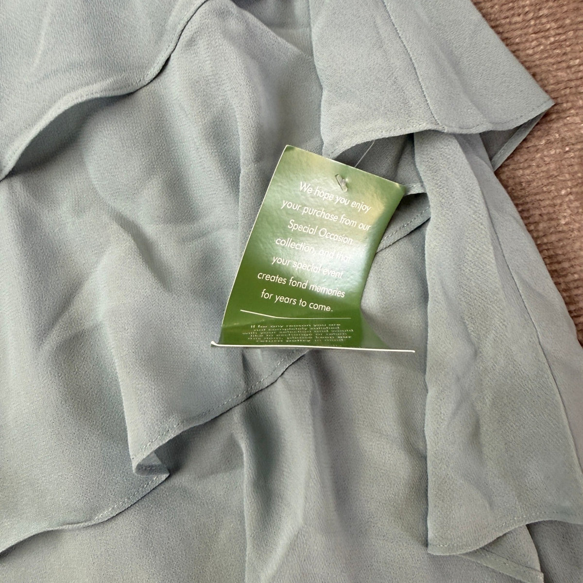 MSRP $94 S. L. Fashions Womens 16 Sage V Neck Sleeveless Shift Dress