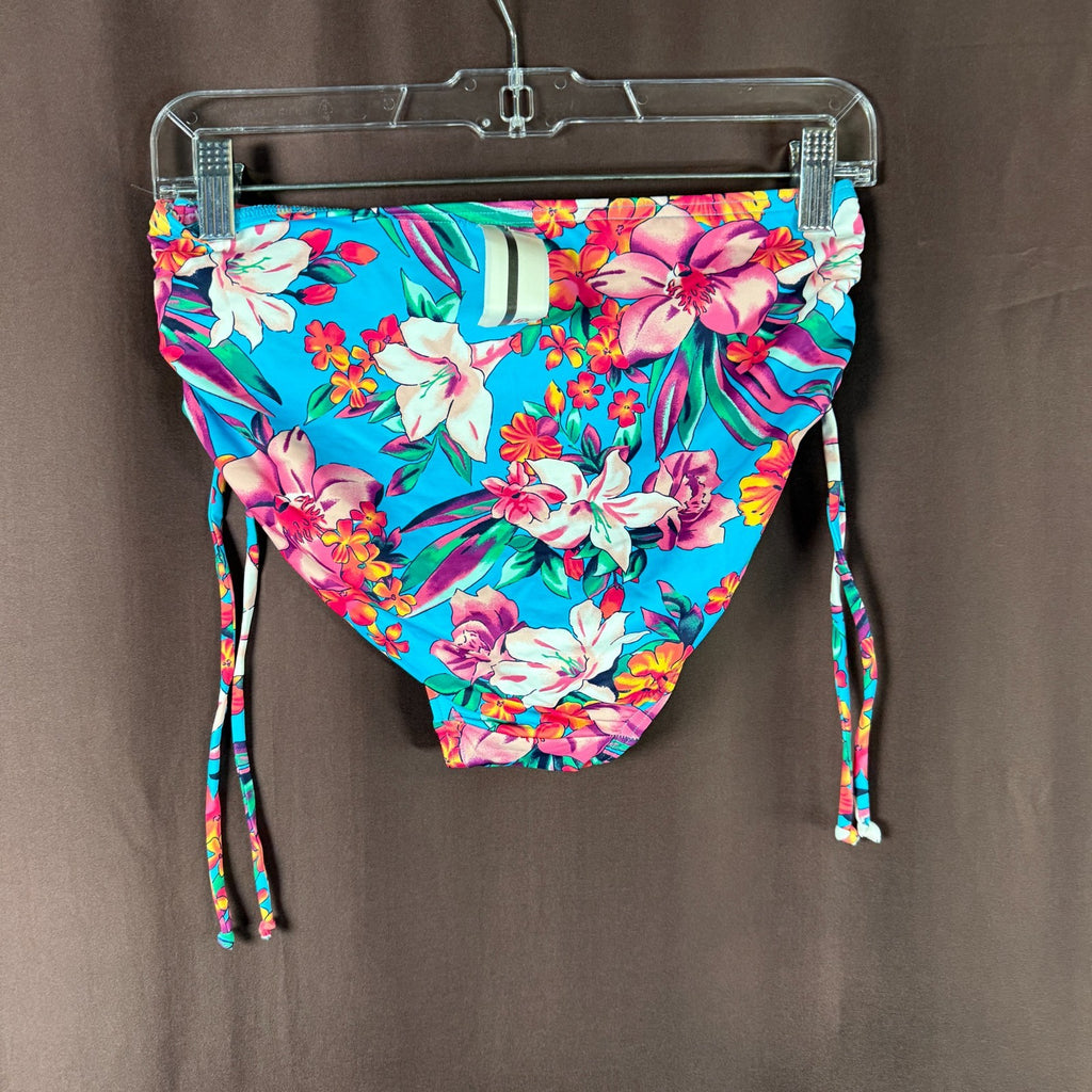 Lands' End Women's XS UPF 50 Adjustable High-Waist Bikini Bottoms Turquoise Lily