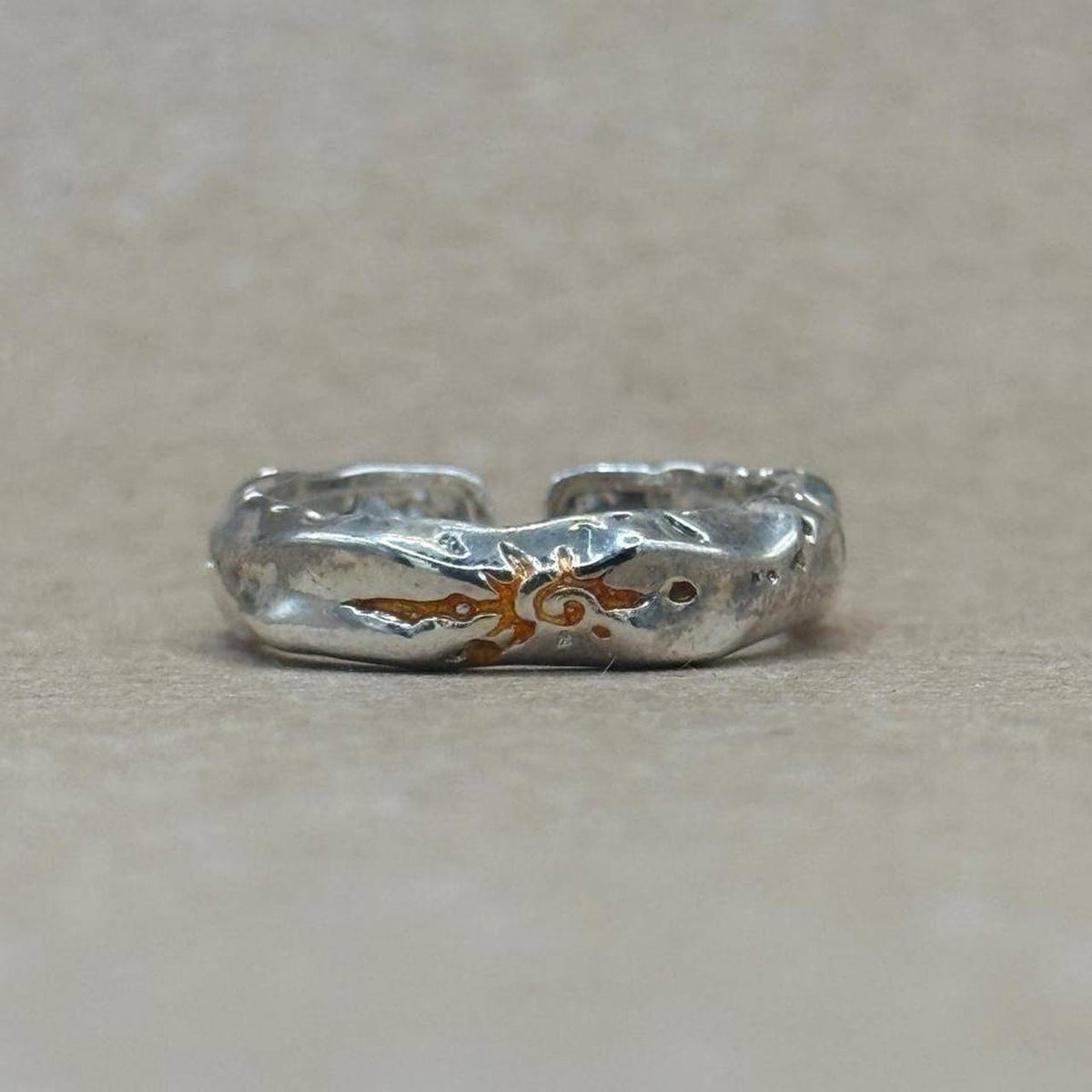 Wishing Stone Sun Ring Mens Womens Retro Stainless Steel Size 9 Adjustable 8-10