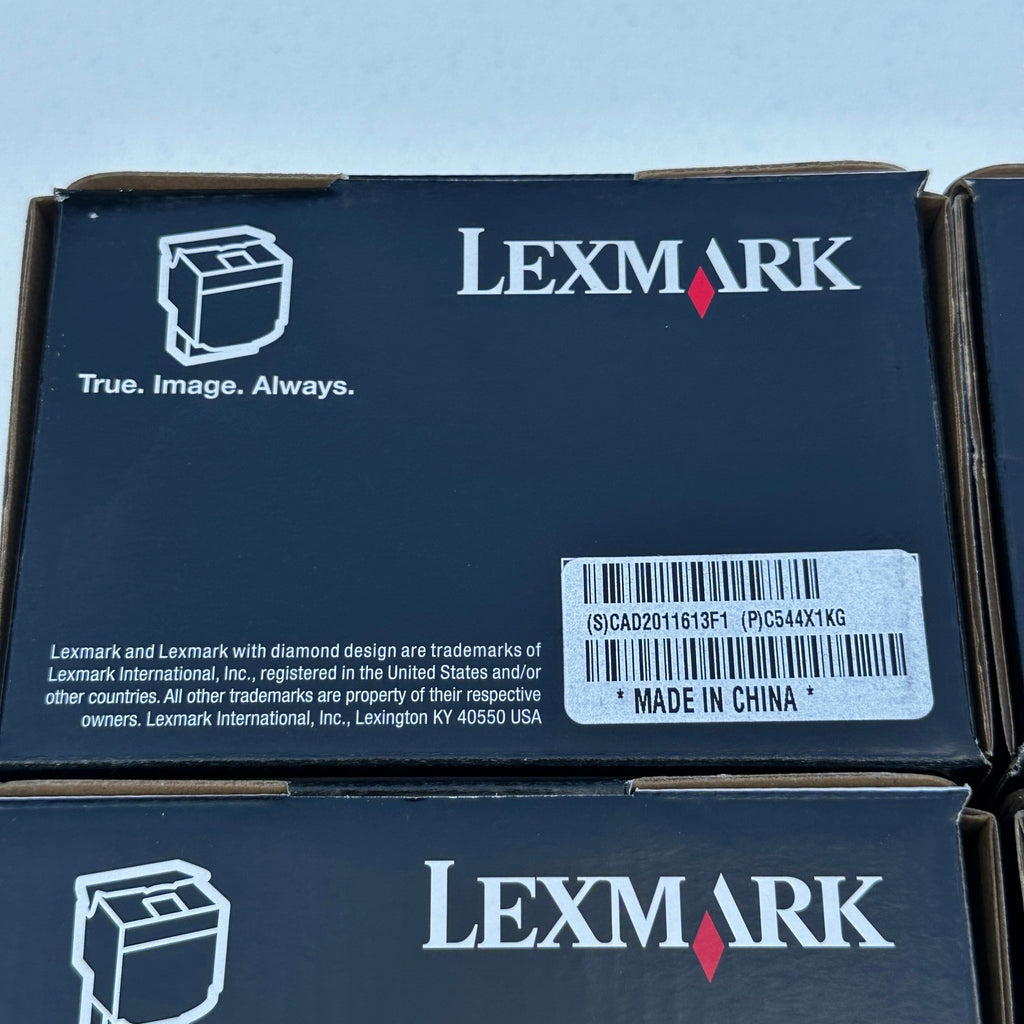 Set of 4 Lexmark C544X1KG Black Extra High Yield Toner Cartridge C544 C546 X544
