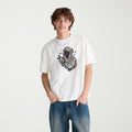 NWT AEROPOSTALE Mens S White Graphic T-Shirt Crew Neck Short Sleeve Boxy Fit