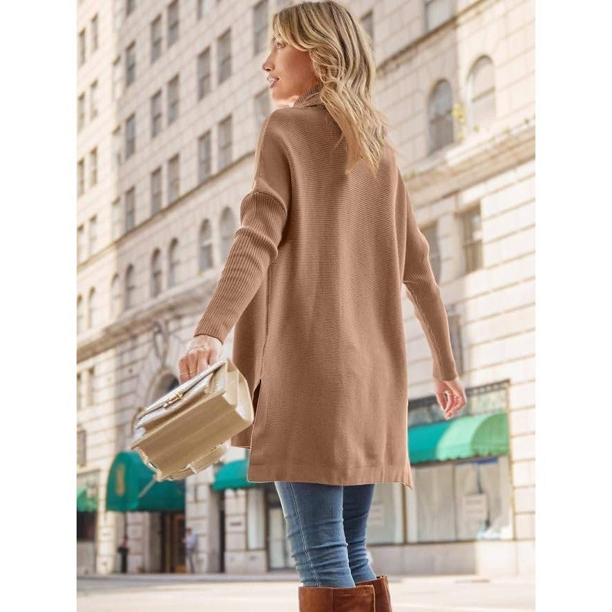 MSRP $45 LILLUSORY Women's XS Turtleneck Oversized Sweater Batwing Sleeve Poncho