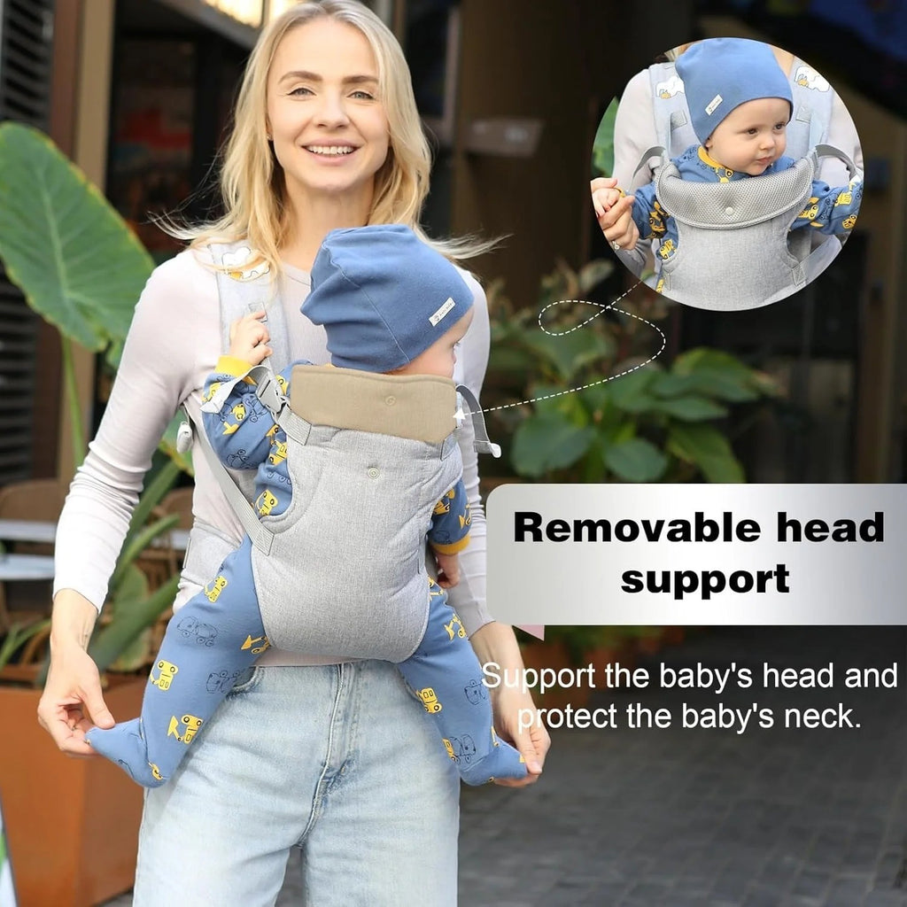 Ergonomic Baby Carrier for Newborn to Toddler 8-32 lbs, 4-in-1 Easy to Wear Ligh