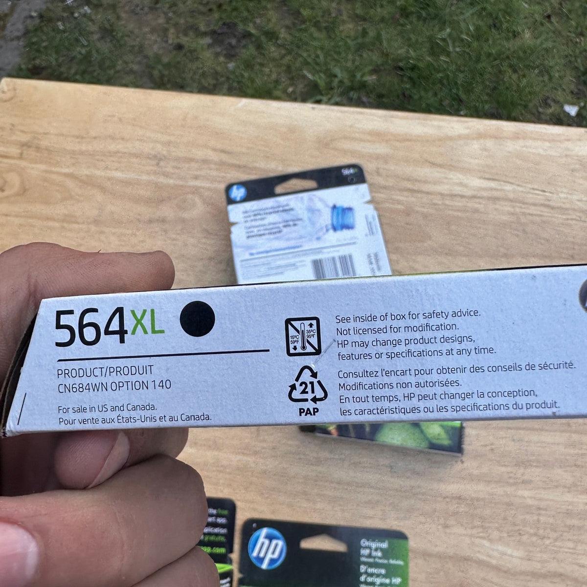 Set of 5 HP 564XL Black CN684WN Original Ink Cartridge EXP 1x 07/2023, 4