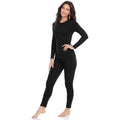 MSRP $39 WEERTI S Black Thermal Underwear for Women Long Johns Set Fleece Lined
