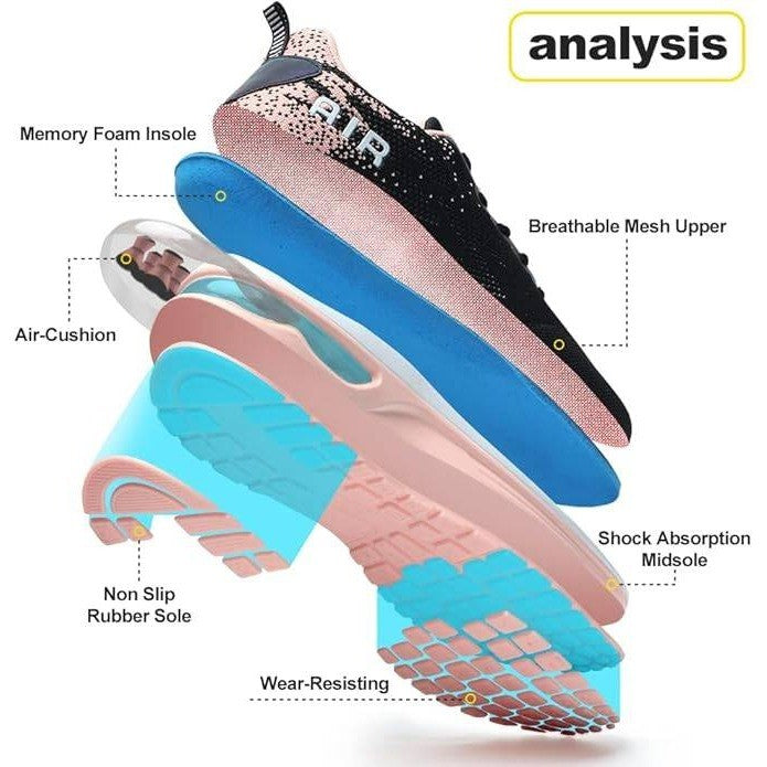 RUMPRA Women's US 8.5 Sneakers Lightweight Air Cushion Gym Fashion