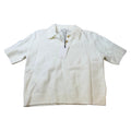 MSRP $48 RM Rebecca Minkoff Womens L Alabaster Short Sleeve Knit Polo Sweater