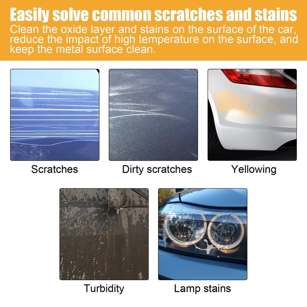 Homonth Car Scratch Removal Wax 60 ml, Paint Scratch Repair & Rubbing Polish,