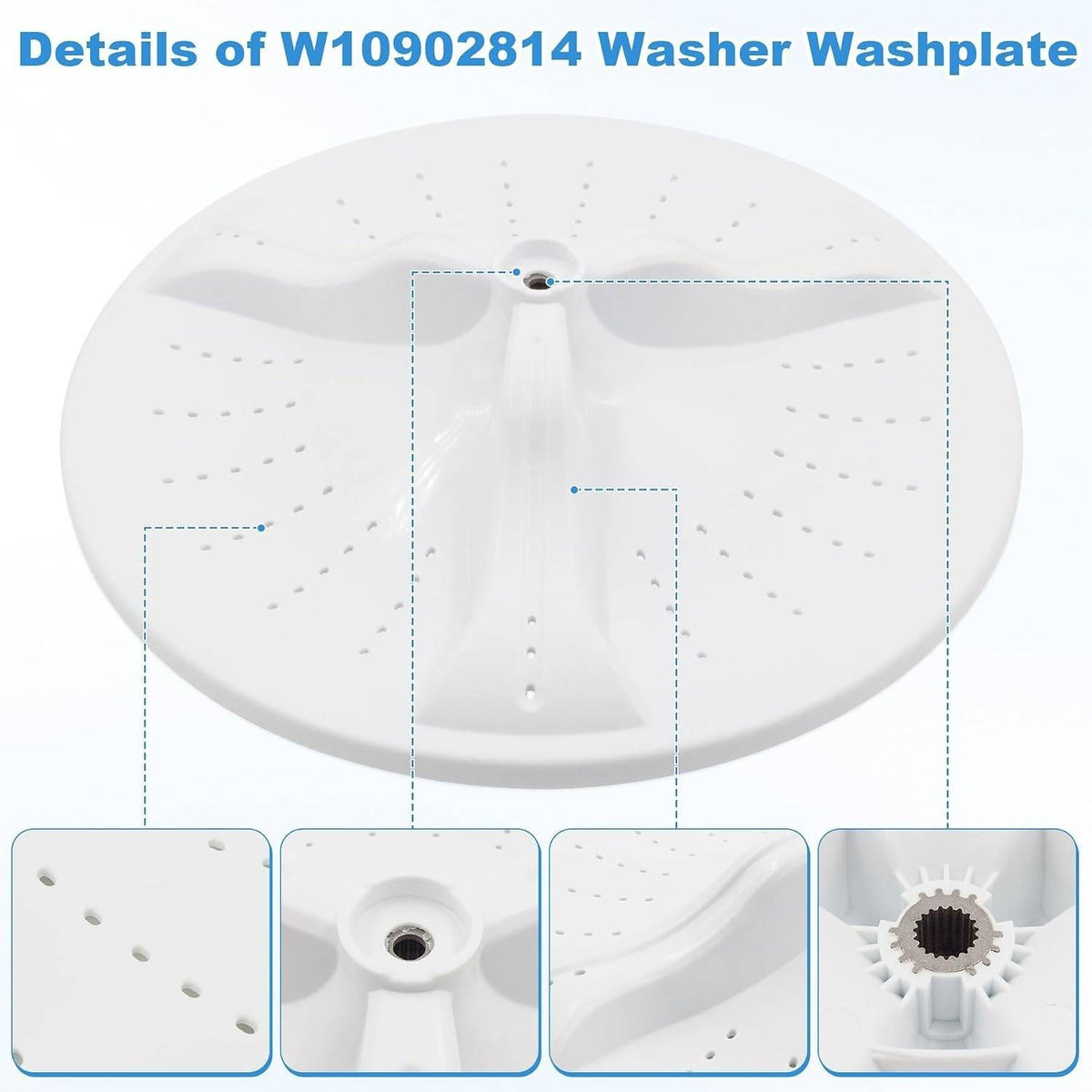 W10902814 Washplate With Cap Replacement for Maytag Washer Plate Parts Fit for